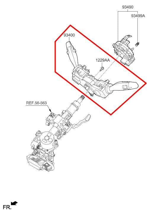16-18 Hyundai Elantra Steering Column Light Turn Signal Wiper Switch 93401-F2501 - Alshned Auto Parts