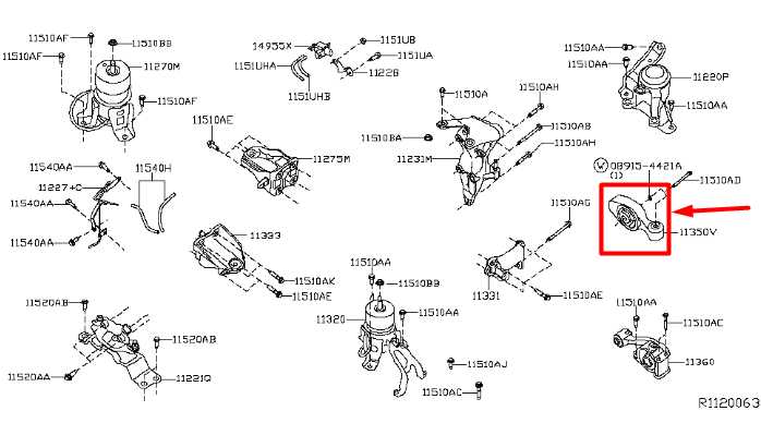 2014-2020 Infiniti QX60 3.5L FWD Engine Torque Rod Mount Bracket 11350-4RA0A OEM - Alshned Auto Parts