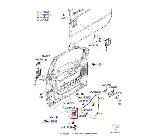 2011-2016 Ford F250 Lariat Front Right Passenger Side Door Lock Latch Actuator - Alshned Auto Parts