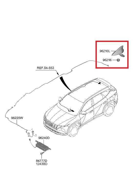 2022-24 Hyundai Tucson SEL Roof Exterior Shark Fin Radio Antenna 96210-CW100-EB - Alshned Auto Parts