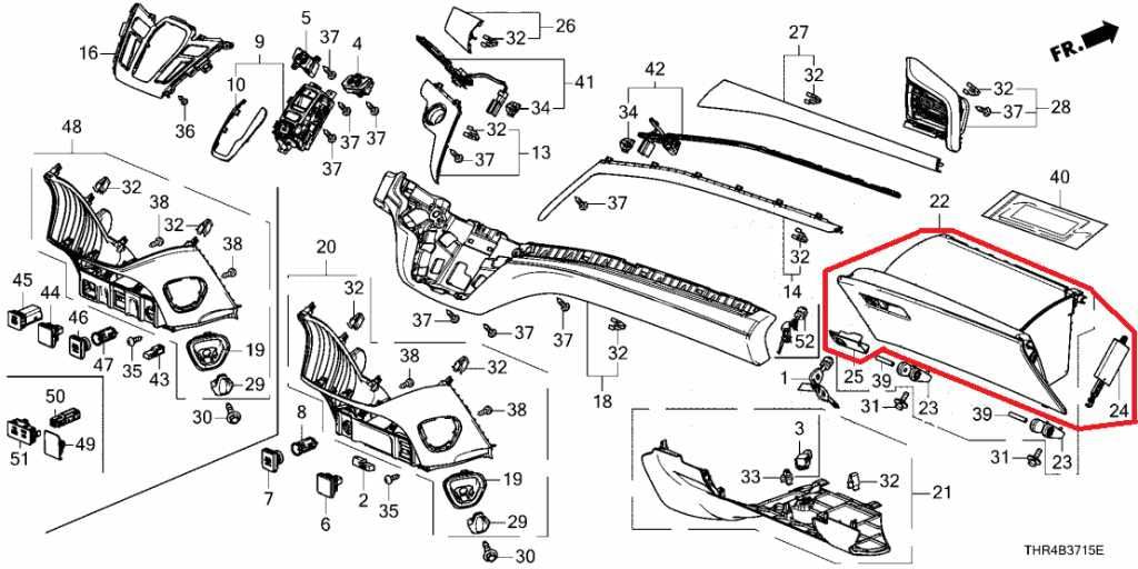 23-26 Honda Odyssey Touring Glove Box Door Storage Compartment 77500-THR-A040-M1 - Alshned Auto Parts