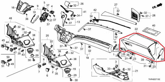 23-26 Honda Odyssey Touring Glove Box Door Storage Compartment 77500-THR-A040-M1 - Alshned Auto Parts
