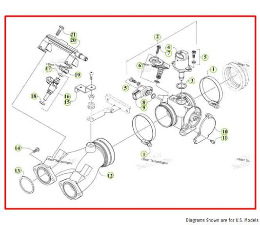 14-20 Arctic Cat Wildcat Trail 700 4WD Throttle Body and Fuel Injection w/ Cable - Alshned Auto Parts