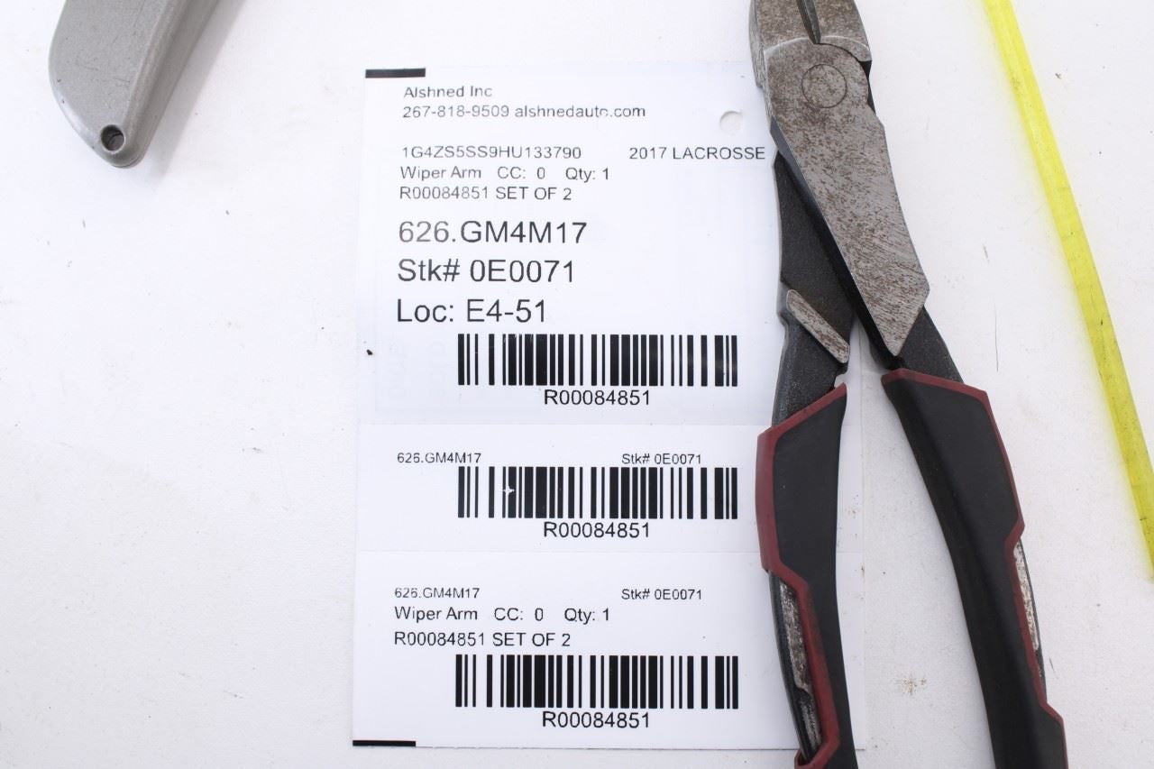 2017-2019 Buick Lacrosse Premium Front Left and Right Side Windshield Wiper Arm - Alshned Auto Parts