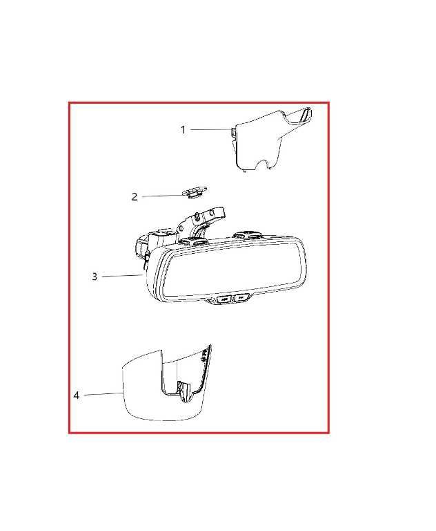 2014-2016 Dodge Durango SXT Interior Inside Rear View Mirror 68144049AE OEM1
