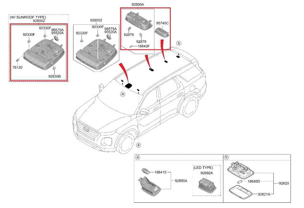 2020-2022 Hyundai Palisade Limited AWD Front and Rear Roof Overhead Console Set - Alshned Auto Parts