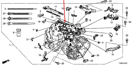 19-22 Acura ILX Technology A-Spec 2.4L FWD Engine Wire Harness 32110-R4H-A310-A - Alshned Auto Parts