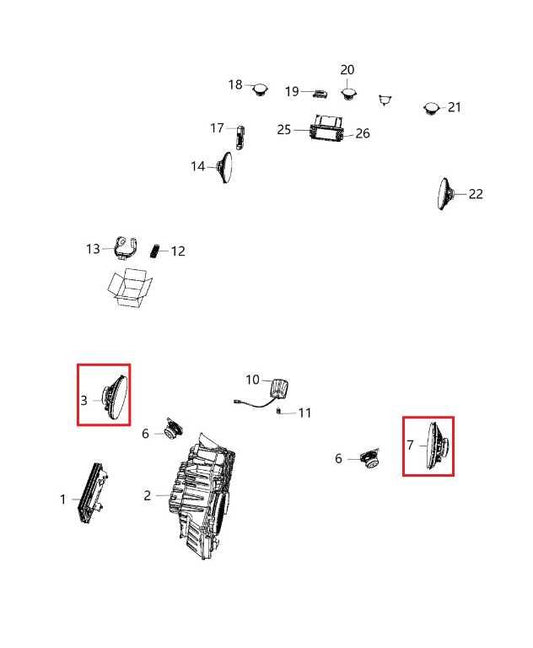2005-20 Dodge Grand Caravan GT Rear Right and Left Door Audio Speaker 05081669AC - Alshned Auto Parts