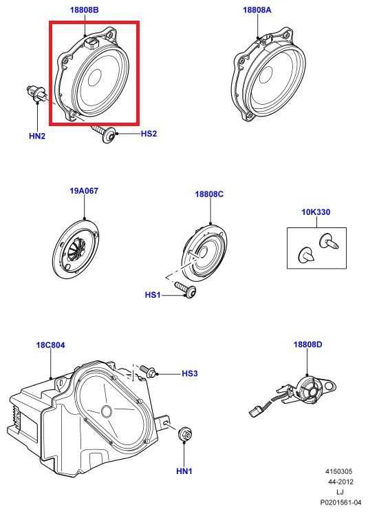 2010-2012 Land Rover Range Rover HSE Front Right and Left Door Speaker XQM500420 - Alshned Auto Parts