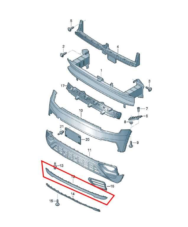 18-20 Volkswagen Atlas S 3.6L Front Bumper Lower Spoiler Valance 3CN-807-110 OEM - Alshned Auto Parts