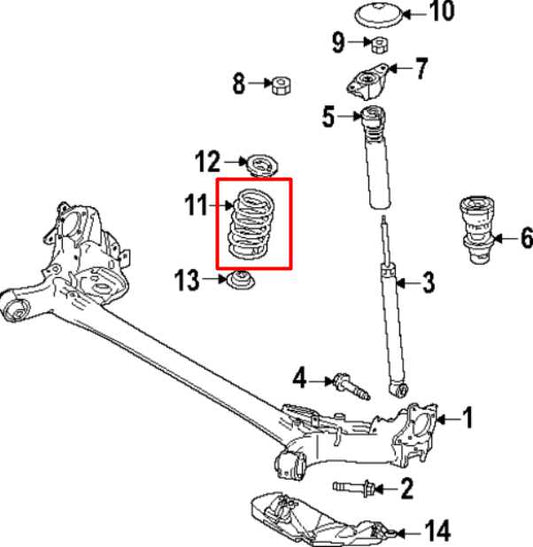 2020-25 Mazda CX-30 2.5 S Rear Right and Left Side Coil Spring Pair DGJ6-28-011 - Alshned Auto Parts