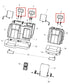 2015-18 Ram 1500 Rear Right Left Side and Center 2nd Row Seat Headrest Set of 31