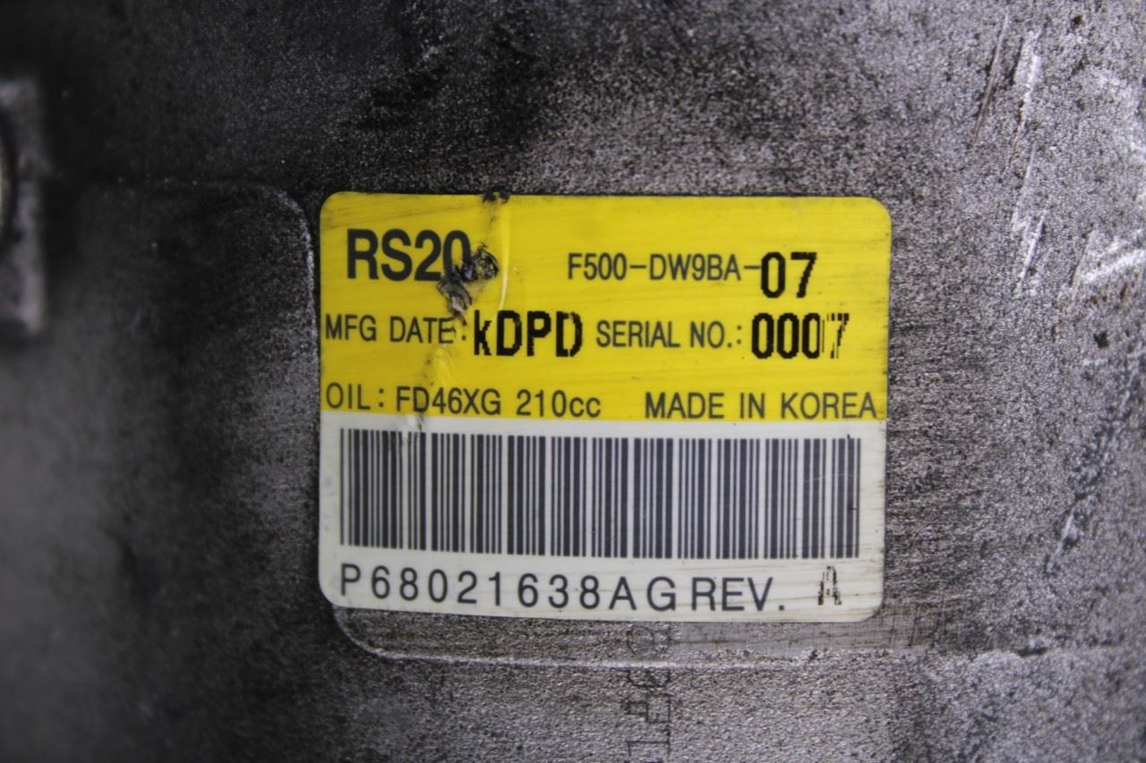 2011-2015 Dodge Durango SXT 3.6L AC Air Conditioner Compressor 68021638AG OEM2