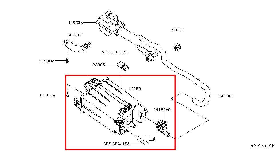 04-18 Nissan Maxima 3.5L Fuel Vapor Evaporator Emission Canister 14950-7Y00B OEM - Alshned Auto Parts