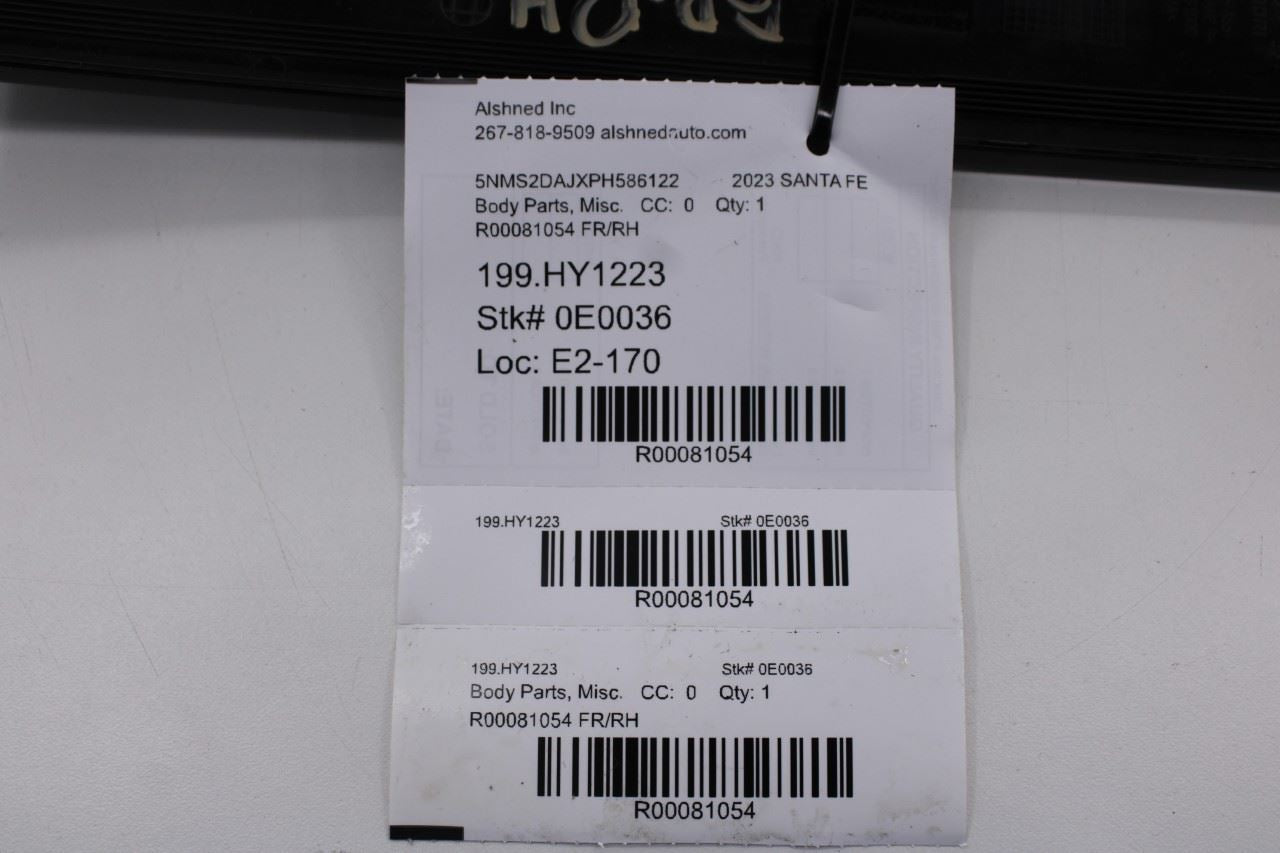 2019-23 Hyundai Santa Fe SEL Front Right Door B-Pillar Garnish Assy 82260-S100011