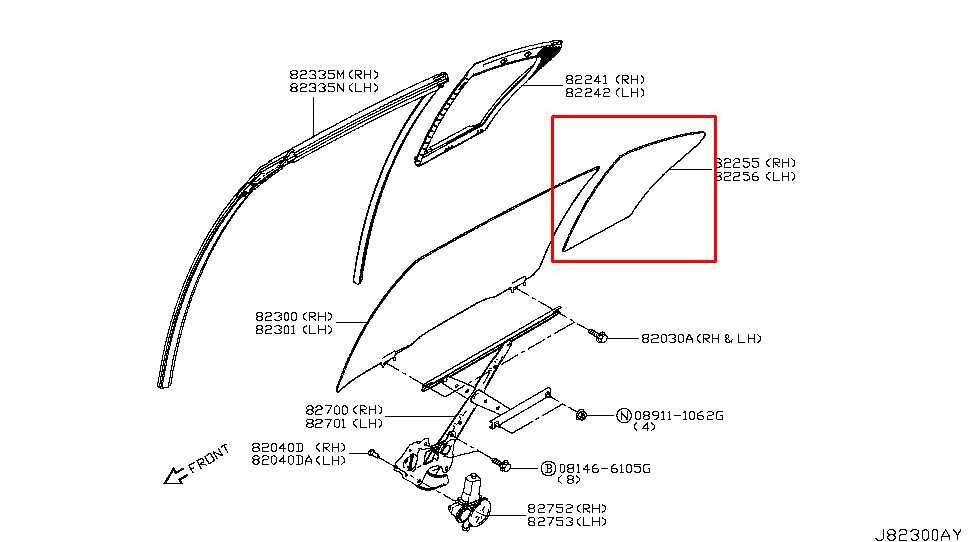 2014-2017 Infiniti Q50 Premium Rear Left Driver Side Door Quarter Window Glass - Alshned Auto Parts