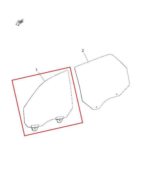 2011-2026 Dodge Durango SXT Front Left Door Window Movable Glass 68068671AC1