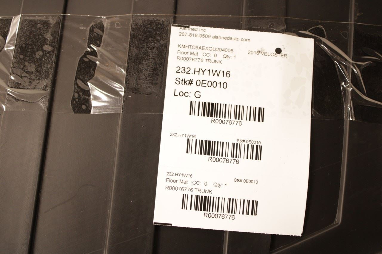 11-17 Hyundai Veloster Turbo Rear Trunk Floor Rubber All-Weather Cargo Cover Mat - Alshned Auto Parts