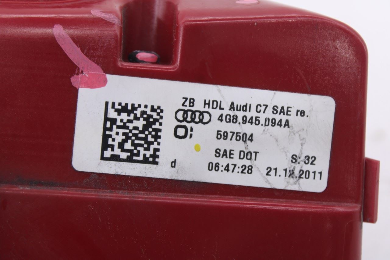 2012-15 Audi A7 Premium Rear Right Passenger Side Tail Light Lamp G8-945-094-A6