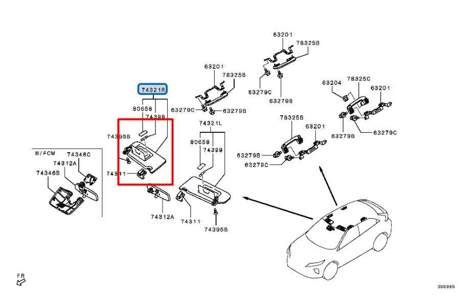 18-25 Mitsubishi Eclipse Cross ES Front Passenger Right Side Sun Visor w/ Mirror - Alshned Auto Parts