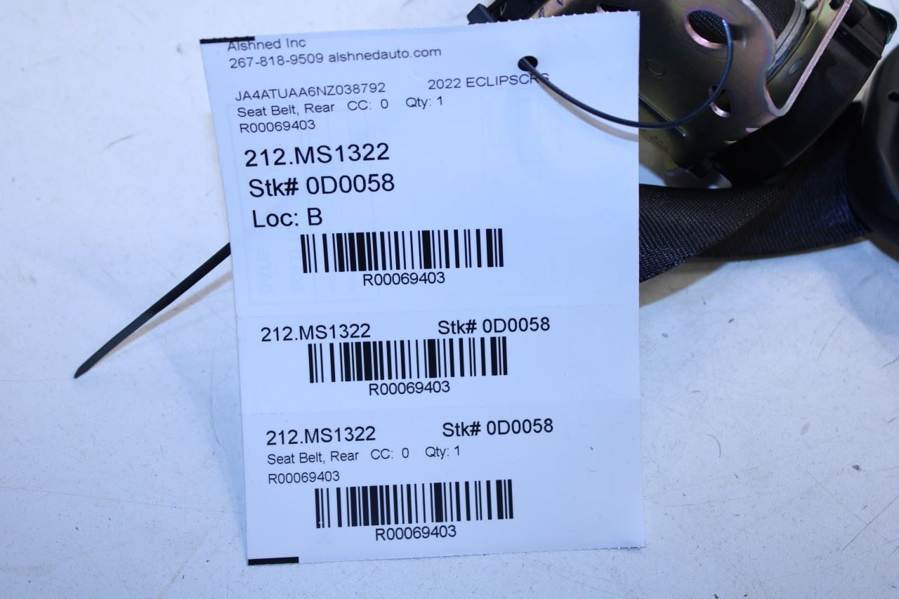 2022-25 Mitsubishi Eclipse Cross ES Rear Right Side 2nd Row Seat Belt Retractor - Alshned Auto Parts