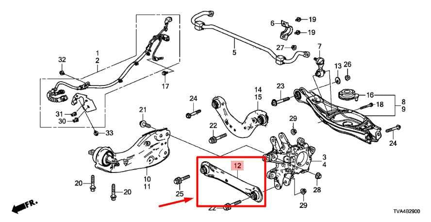 18-22 Honda Accord FWD Rear RH Lower Lateral Link Control Arm 52370-TVA-A01 OEM - Alshned Auto Parts