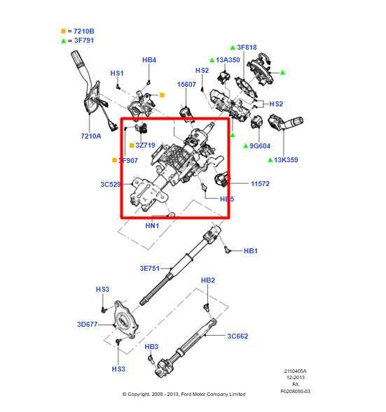 13-16 Ford F250 Lariat Crew Cab 6.2L 4WD Steering Column Assembly CC34-3C529-DK - Alshned Auto Parts