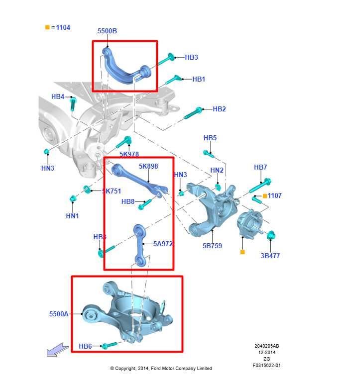 15-23 Ford Mustang GT RWD Rear Driver Left Side Lower and Upper Control Arm Set - Alshned Auto Parts
