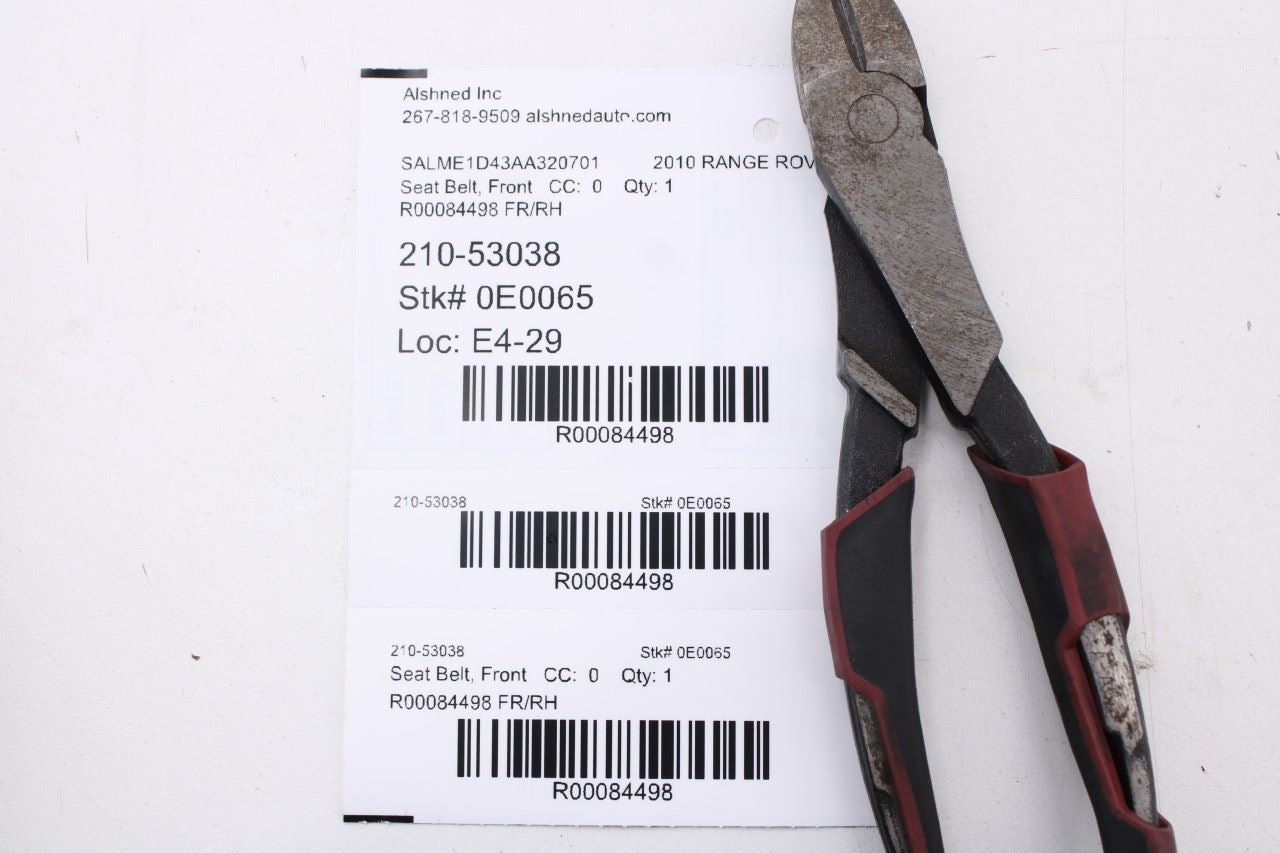 2010-12 Land Rover Range Rover HSE 5.0L 4WD Front Right Side Seat Belt Retractor12