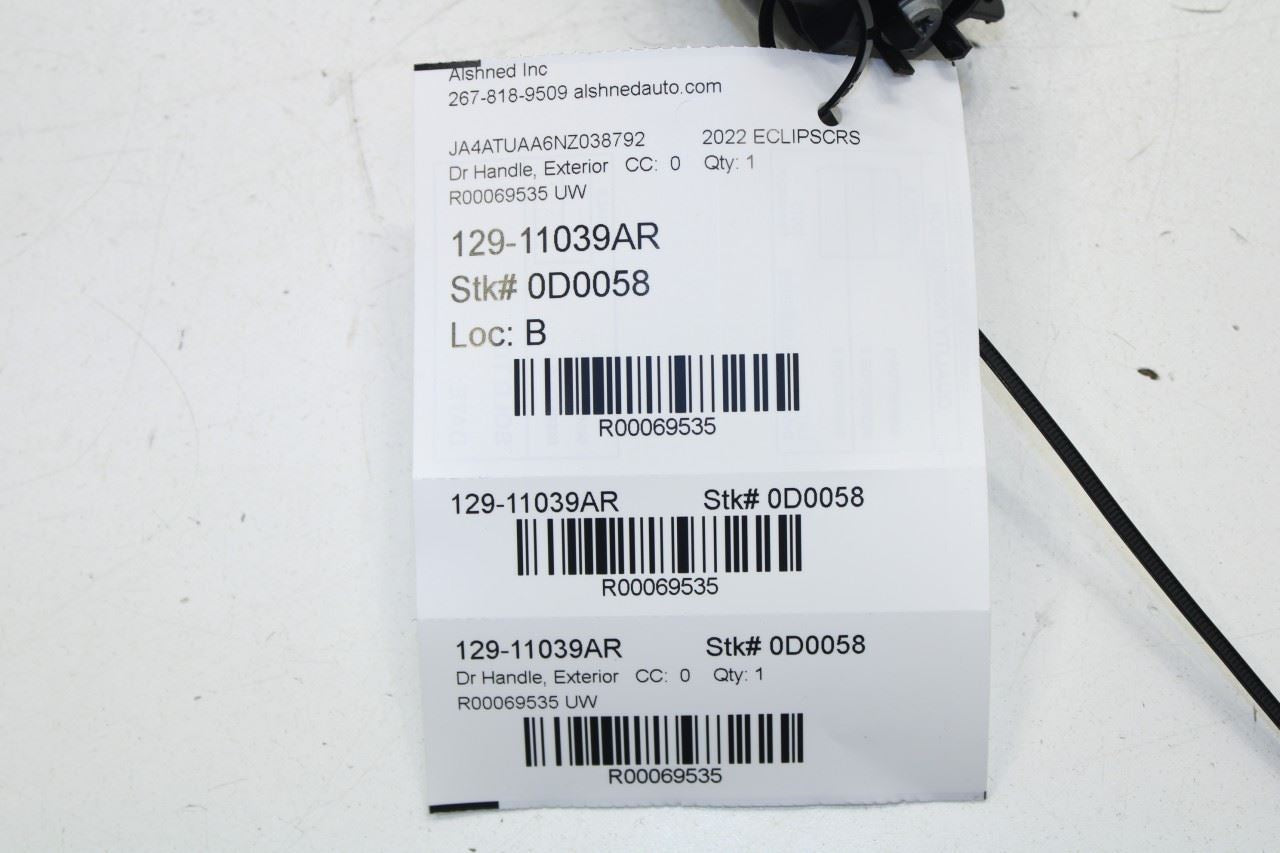 18-25 Mitsubishi Eclipse Cross ES Rear Passenger Right Side Door Exterior Handle - Alshned Auto Parts
