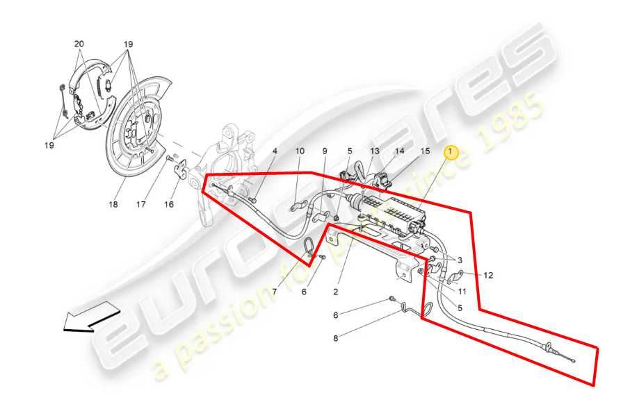 2014-16 Maserati Ghibli S Q4 Electronic Parking Brake Control Actuator w/ Cable - Alshned Auto Parts