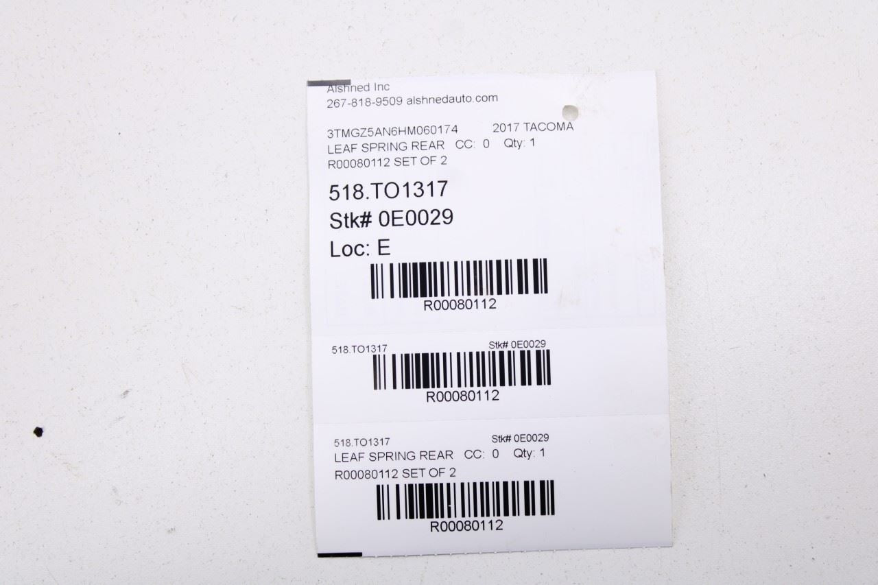 2014-2023 Toyota Tacoma Limited 4x4 Rear Leaf Spring U-Bolt Mount Plate Set of 2 - Alshned Auto Parts