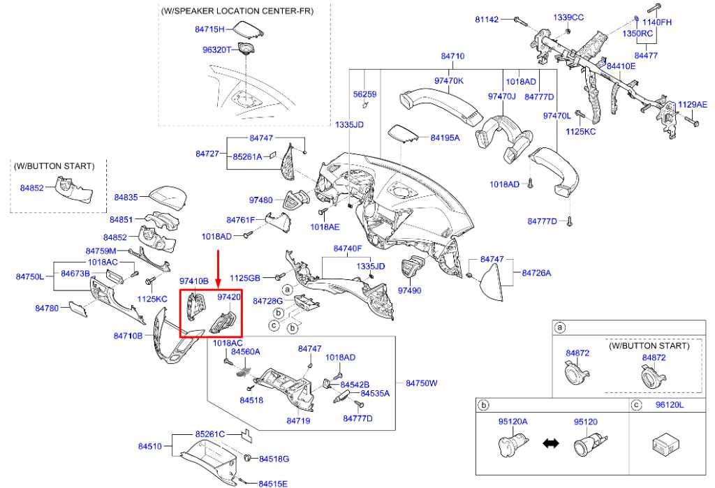 2011-2017 Hyundai Veloster Base Front Right and Left Side Center Dash Air Vent - Alshned Auto Parts