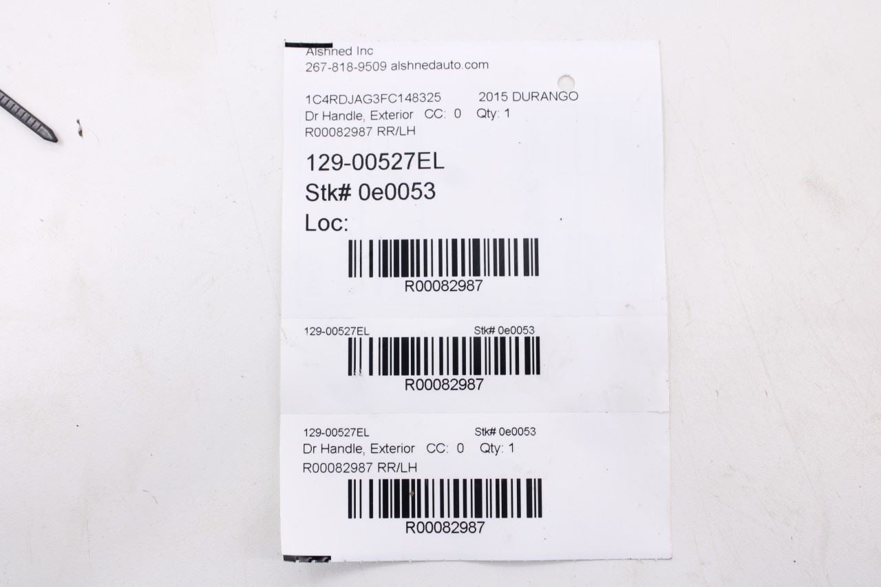 14-21 Dodge Durango SXT Rear Driver LH Side Door Exterior Handle 1SP27LAUAC OEM9