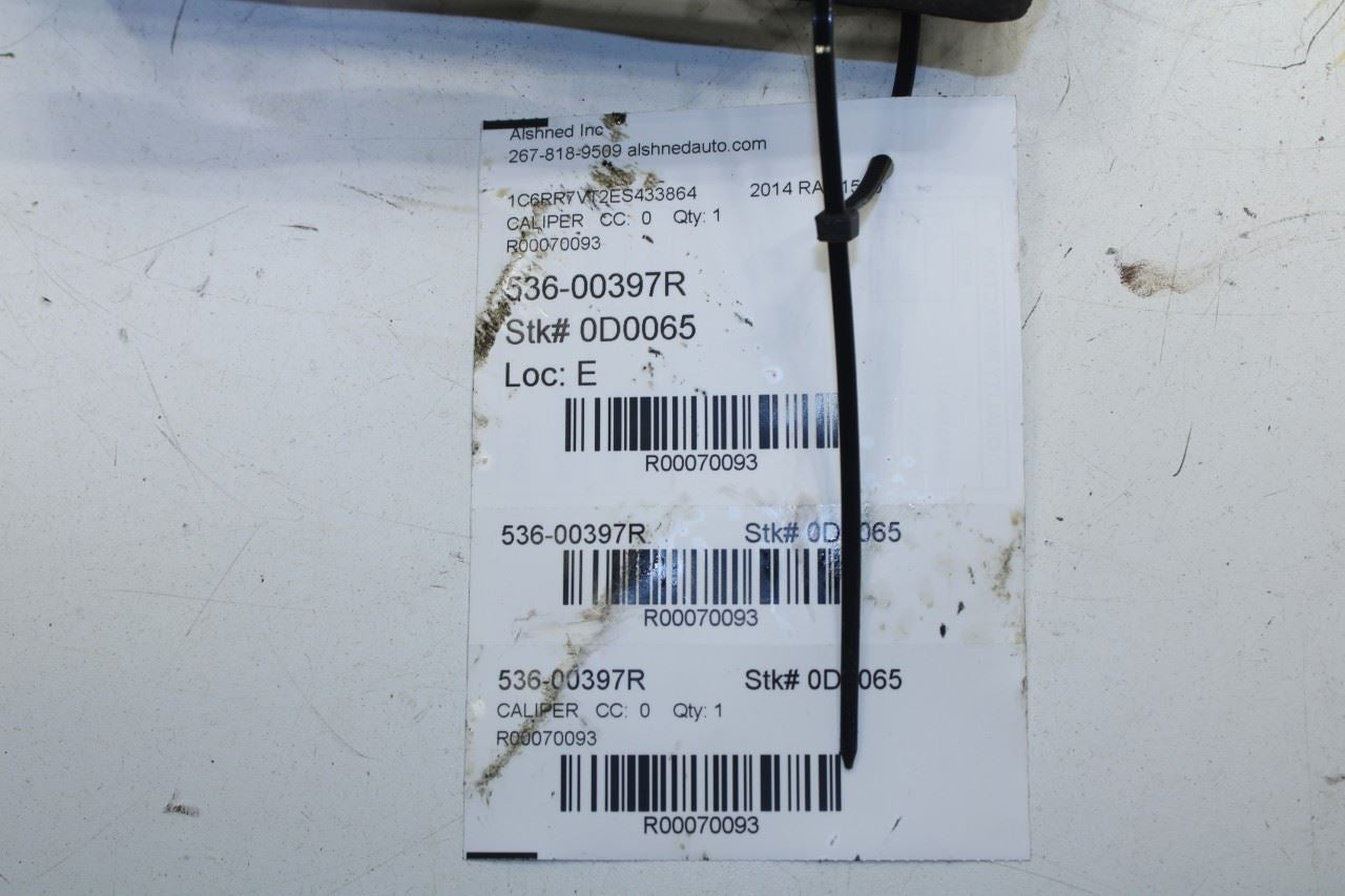 2011-2018 RAM 1500 Crew Cab Laramie Rear Right Brake Disc Caliper 5179880AC OEM - Alshned Auto Parts