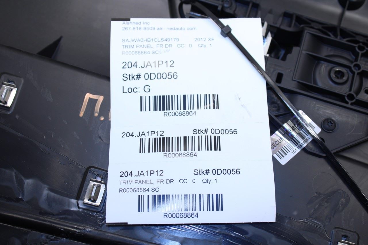 2012 Jaguar XF Portfolio Front Right Passenger Door Trim Panel 8X23-5423712-E - Alshned Auto Parts