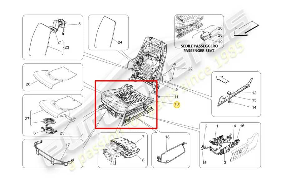 2017-21 Maserati Ghibli Front Passenger RH Side Seat Lower Track Frame w/ Motors - Alshned Auto Parts