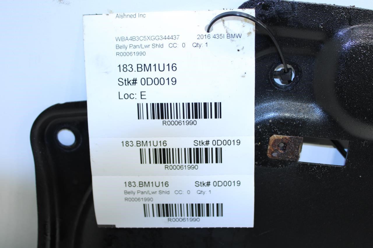 2015-2016 BMW 435i Gran Coupe xDrive Front Belly Pan Reinforcement Skid Plate - Alshned Auto Parts