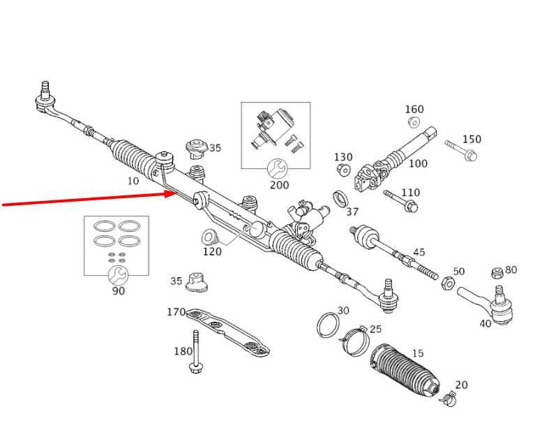 2006-2009 Mercedes-Benz CLK 350 3.5L RWD Power Steering Gear Rack and Pinion1