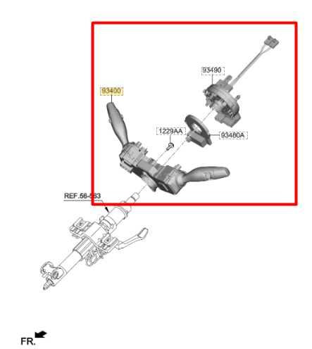 2021-23 Kia Stinger GT1 Steering Column Turn Signal Wiper Switch 93406-J5515 OEM - Alshned Auto Parts
