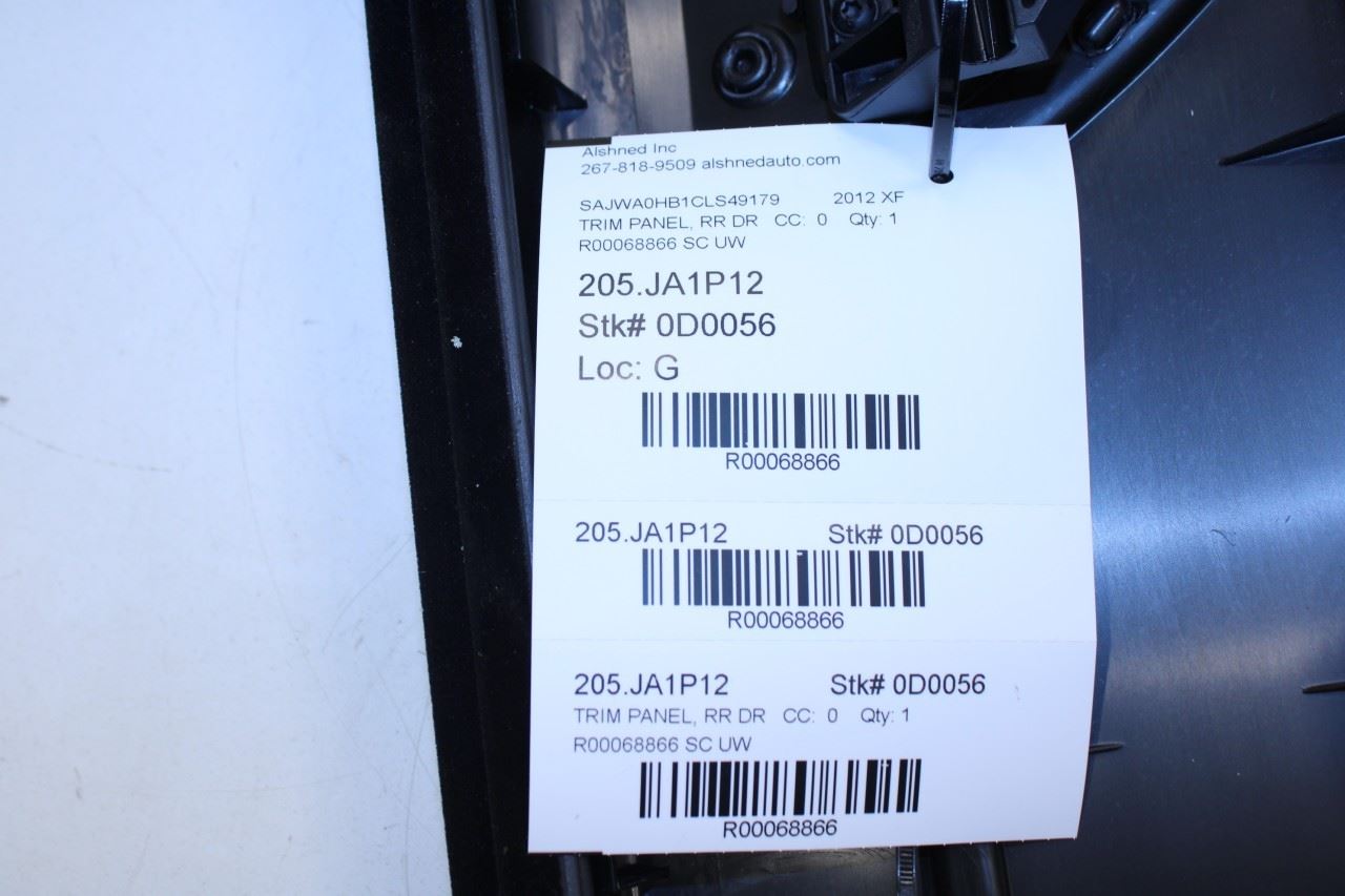 2012-15 Jaguar XF Portfolio Rear Right Passenger Door Trim Panel 8X23-F274A30-A - Alshned Auto Parts