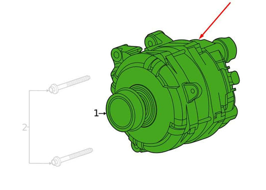 2022-2025 Chevrolet Silverado LT-L 2.7L Engine Alternator Generator 13552639 OEM - Alshned Auto Parts