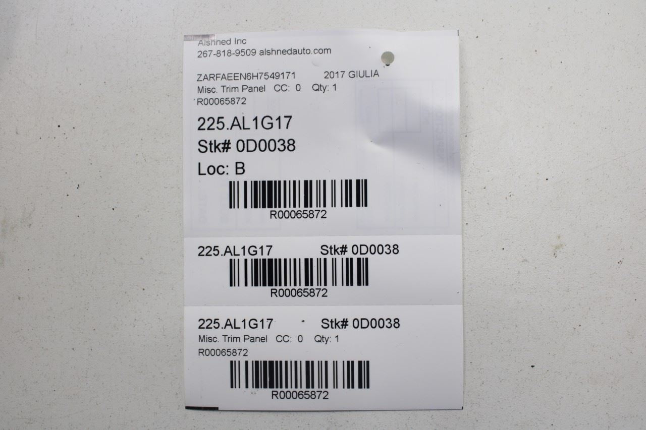 2017-2019 Alfa Romeo Giulia Ti AWD 2.0L Steering Column Shroud Upper and Lower - Alshned Auto Parts