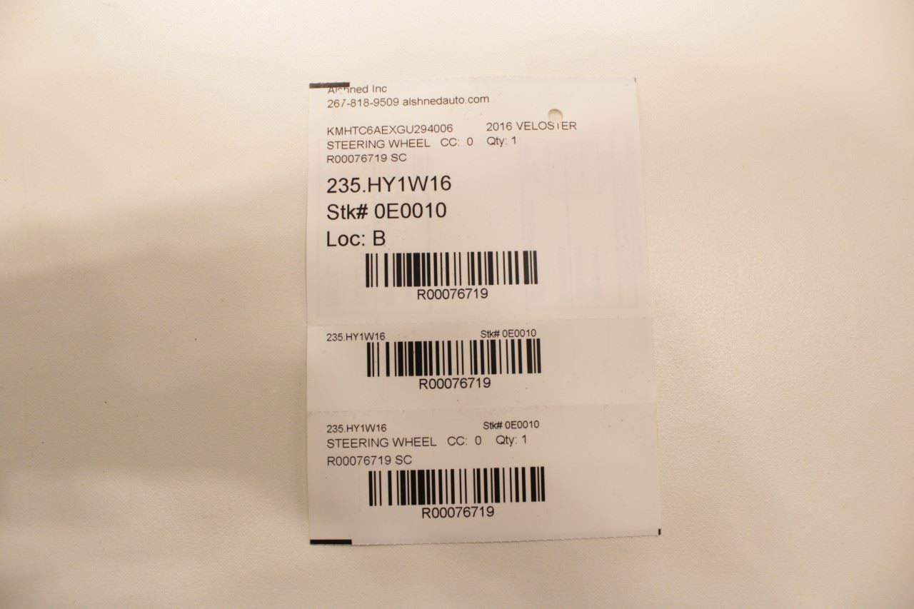 15-17 Hyundai Veloster Turbo 1.6L FWD Steering Wheel Leather w/ Control Buttons - Alshned Auto Parts