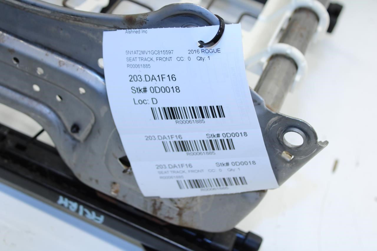 2014-20 Nissan Rogue SV Front Right Side Lower Seat Track Frame 87301-4BC0A OEM - Alshned Auto Parts