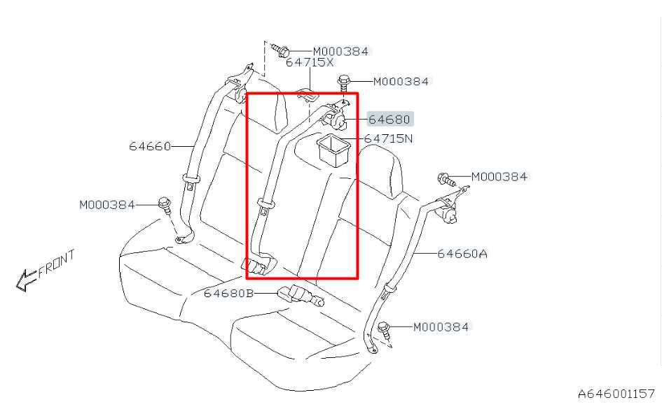2018-2021 Subaru WRX Premium 2.0L AWD Rear Center 2nd Row Seat Belt Retractor - Alshned Auto Parts