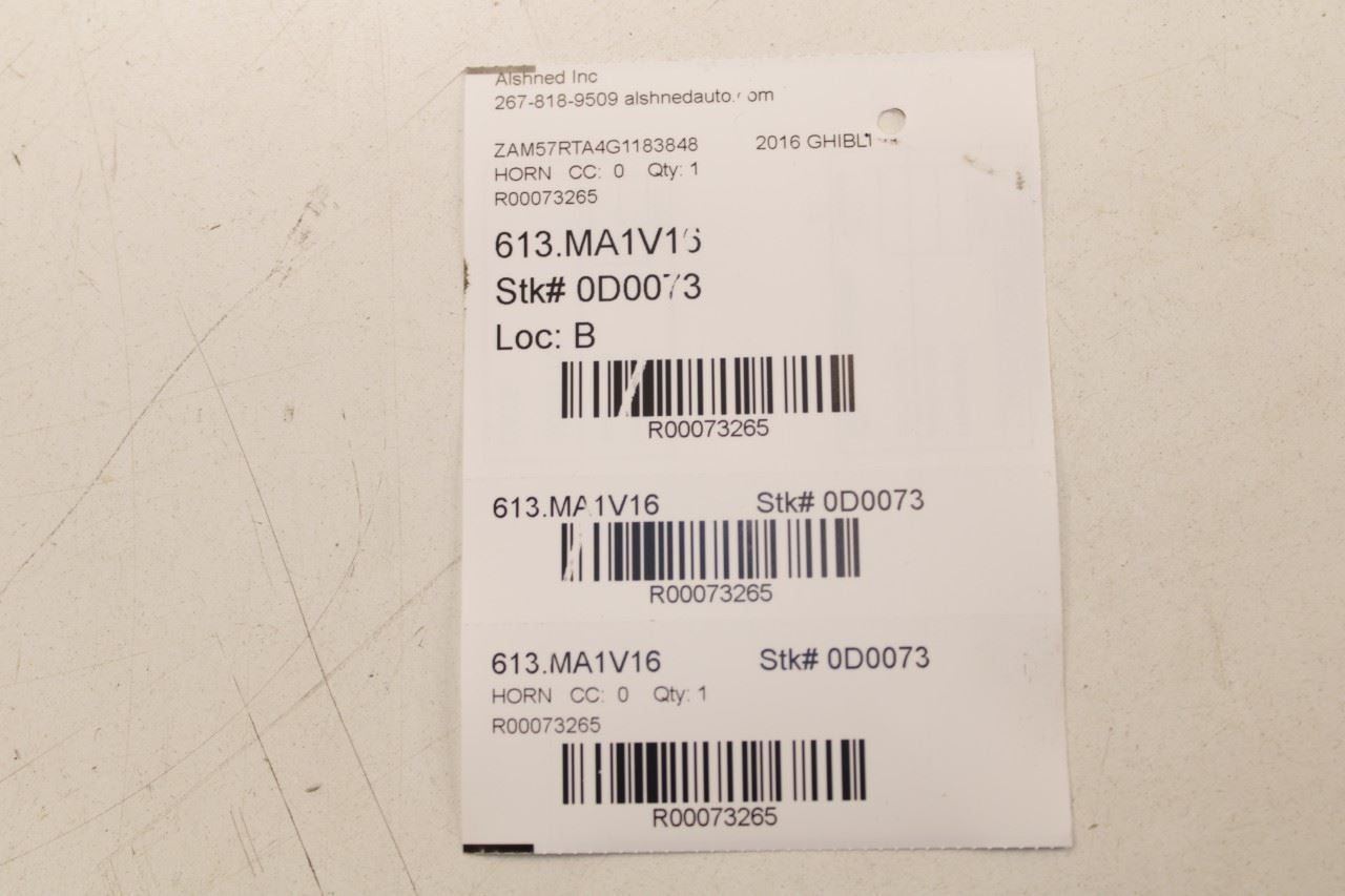 14-21 Maserati Ghibli S Q4 Front RH and Left Low and High Note Tone Horn Signal - Alshned Auto Parts