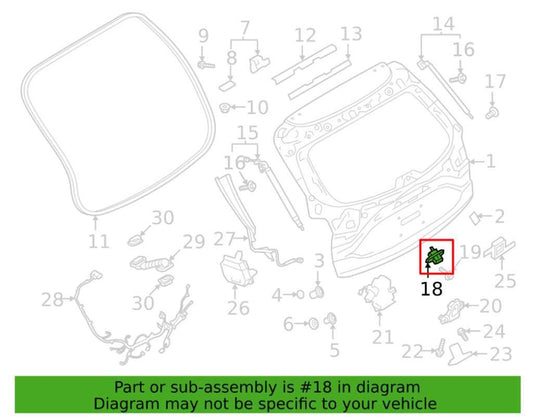 21-25 Mazda CX30 S 2.5L AWD Rear Liftgate Release Switch Button KB7W-62-4B0 OEM - Alshned Auto Parts