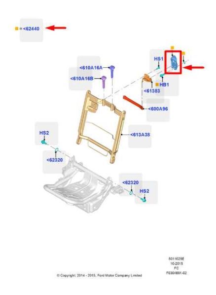 2015-2023 Ford F150 Rear RH Seat Backrest Lock Latch Striker FU5A-9662452-BE OEM - Alshned Auto Parts