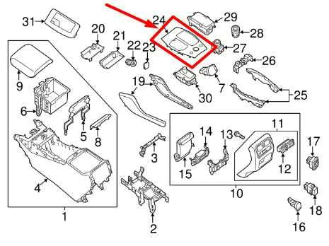 2016-2020 Infiniti QX60 Center Console Shifter Trim Bezel 96941-9NJ0A OEM - Alshned Auto Parts